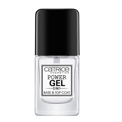 Jag Couture London New York Catrice Power Gel 2-in-1 Base & Top Coat 10.5ml bottle with applicator brush visible