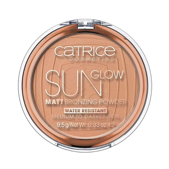 Catrice Sun Glow Matt Bronzing Powder 035 Universal Bronze, 9.5g, in a compact with a matte finish for a natural sun-kissed look