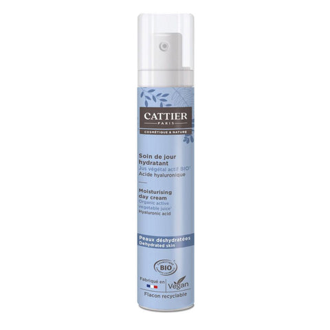 Hydrating Cattier Paris moisturizer in a 50ml jar, displayed with a clean, minimalist background and natural lighting.