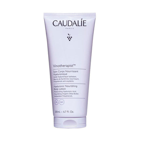 Caudalie Vinotherapist Nourishing Body Care lotion in a 200ml bottle, featuring natural ingredients for hydration and skin nourishment.