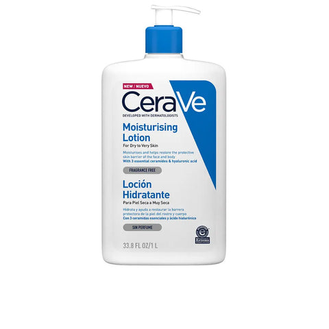 Cerave Hydrating Lotion for the whole family in a 1000ml bottle, featuring a clean, moisturizing formula.