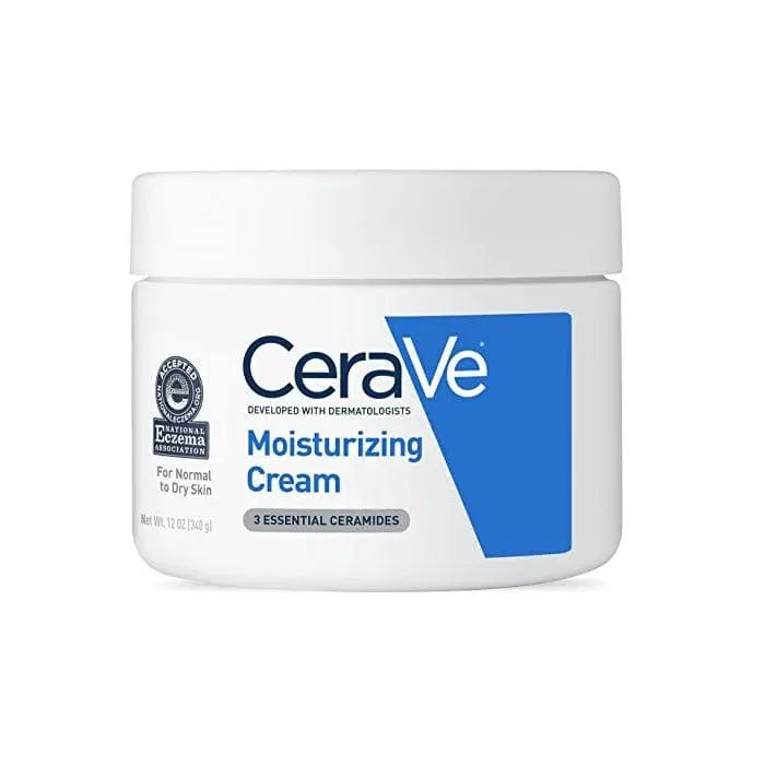 Cerave Moisturizing Cream in 340g jar, displayed with the Jag Couture London - New York branding on the packaging.