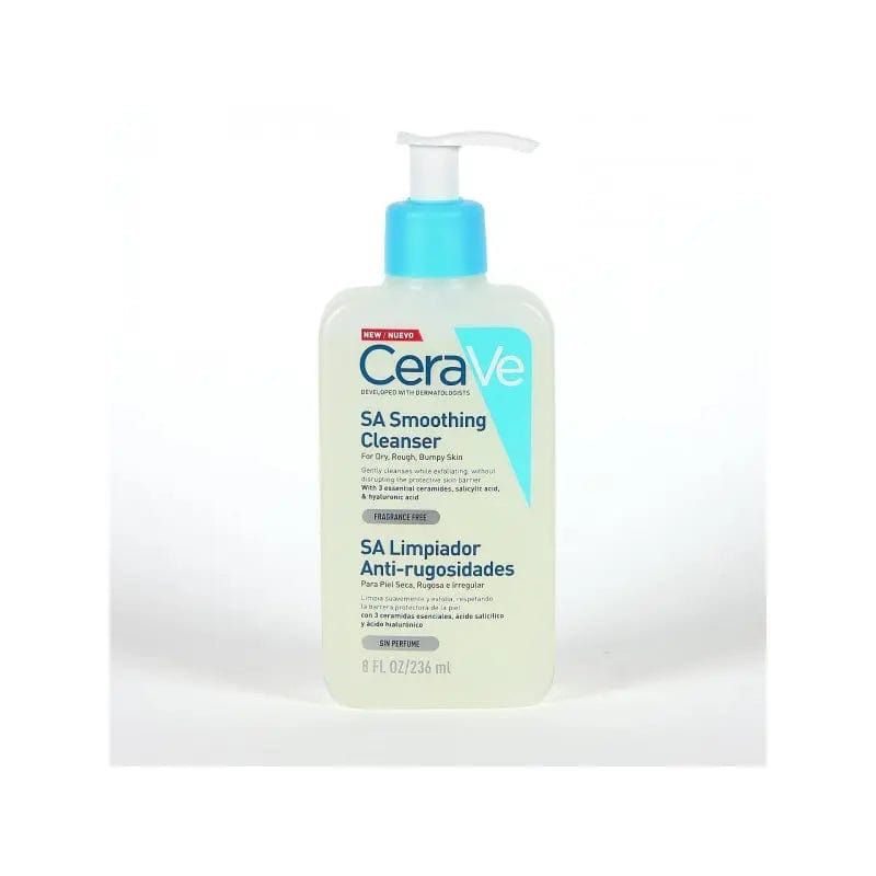Cerave SA Anti-Rough Cleaner 236ml by Jag Couture London - New York, showing the cleanser bottle with label and branding.