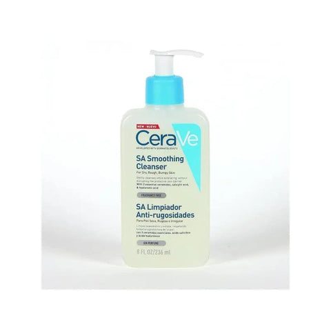 Cerave SA Anti-Rough Cleaner 236ml by Jag Couture London - New York, showing the cleanser bottle with label and branding.