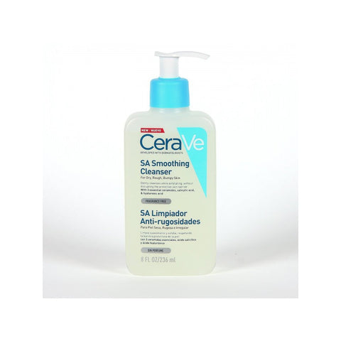 Cerave SA Anti-Rough Cleaner in 236ml bottle, designed to exfoliate and smooth rough, dry skin, by Jag Couture London - New York.