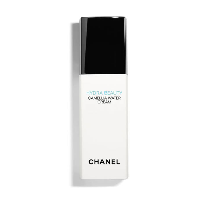Chanel Hydra Beauty Camellia Water Cream 30ml jar, hydrating skincare product with a sleek design and elegant packaging.