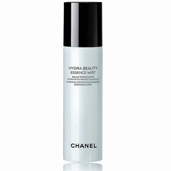 Chanel Hydra Beauty Essence Mist 48g in spray bottle, displayed with elegant packaging and branding, ideal for skincare hydration.