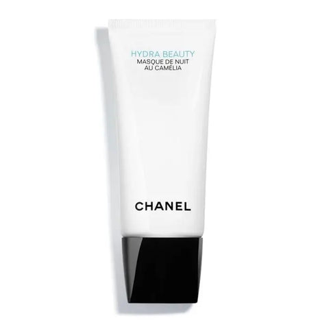 Chanel Hydra Beauty Masque De Nuit Au Camélia 100ml, luxurious night mask with camellia extract, in elegant jar.