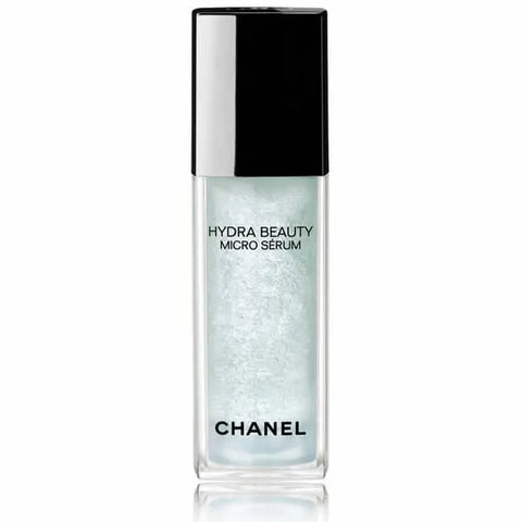 Chanel Hydra Beauty Micro Serum 30ml bottle with sleek packaging, designed for radiant, hydrated skin.