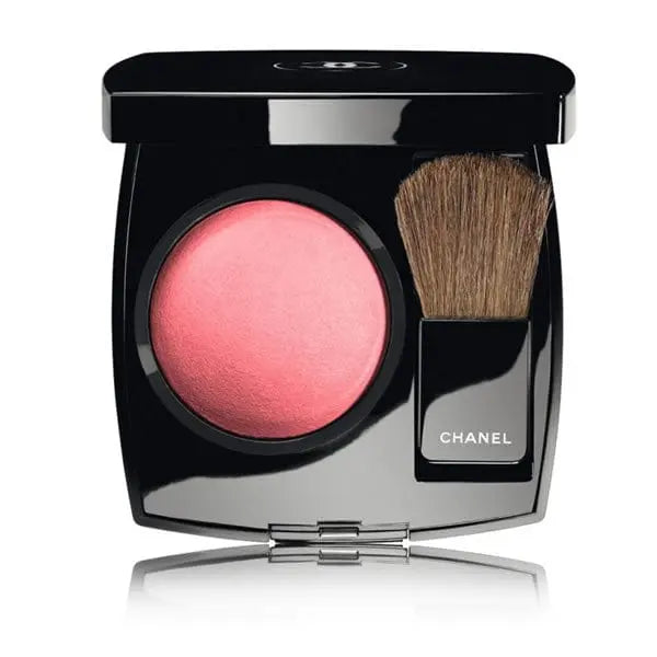 Chanel Joues Contraste Powder Blush 72 Rose Initiale in a sleek compact with soft pink powder for a natural glow