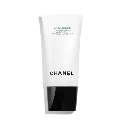 Chanel La Mousse Cleansing Cream-To-Foam 150ml in a white tube, with a clean, minimalist design and brand label.