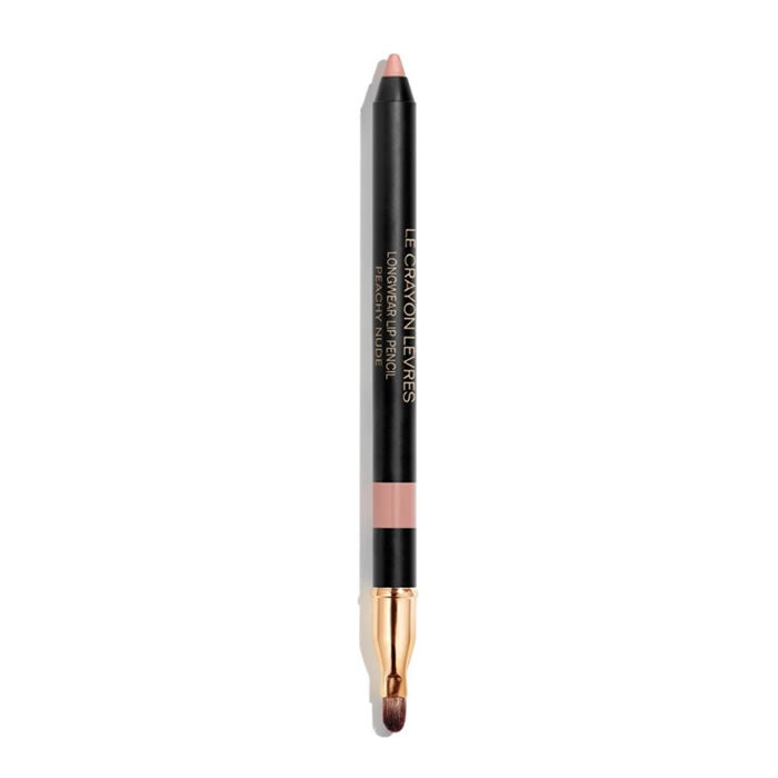 Chanel Le Crayon Lèvres Lip Contour Pencil in 154 Peachy Nude, featuring a sleek design and precise tip for defining lips.