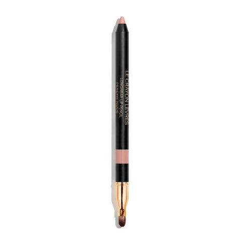 Chanel Le Crayon Lèvres Lip Contour Pencil in 154 Peachy Nude, featuring a sleek design and precise tip for defining lips.