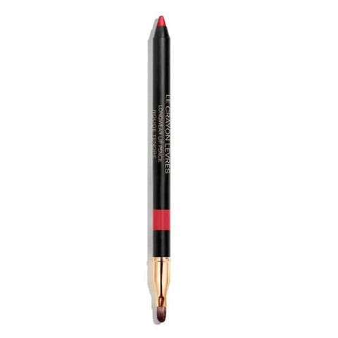 Chanel Le Crayon Lèvres Lip Contour Pencil in shade 174 Rouge Tendre, long-lasting lip liner with sleek black design.