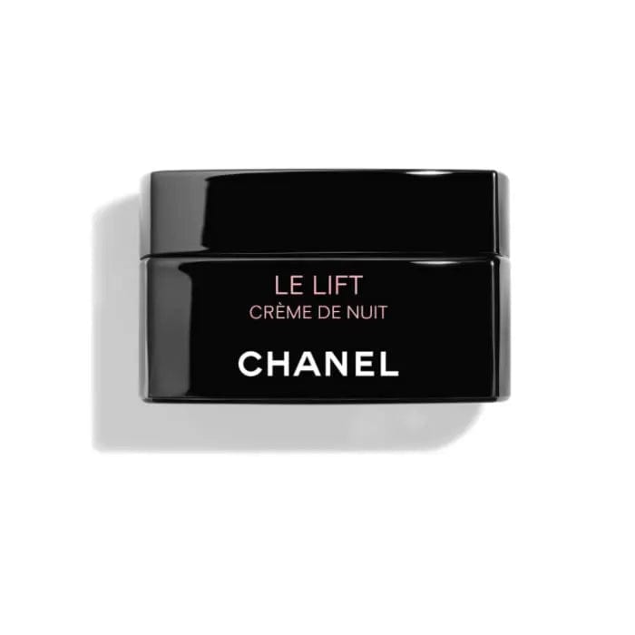 Chanel Le Lift Crème De Nuit 50ml jar, luxurious night cream with elegant packaging, designed for firming and skin renewal.