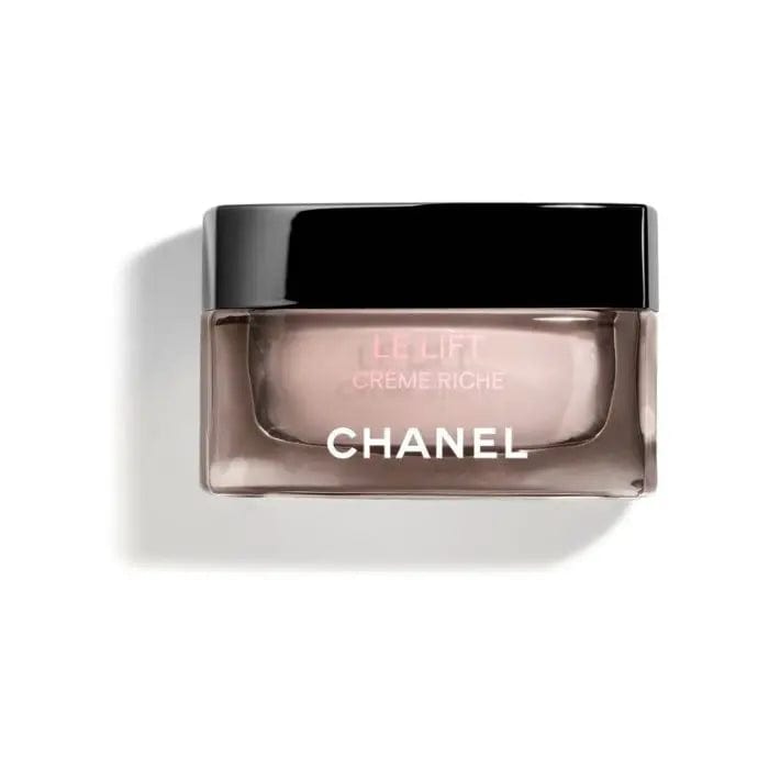 Chanel Le Lift Crème Riche 50ml jar, luxurious anti-aging face cream with a rich, nourishing texture.