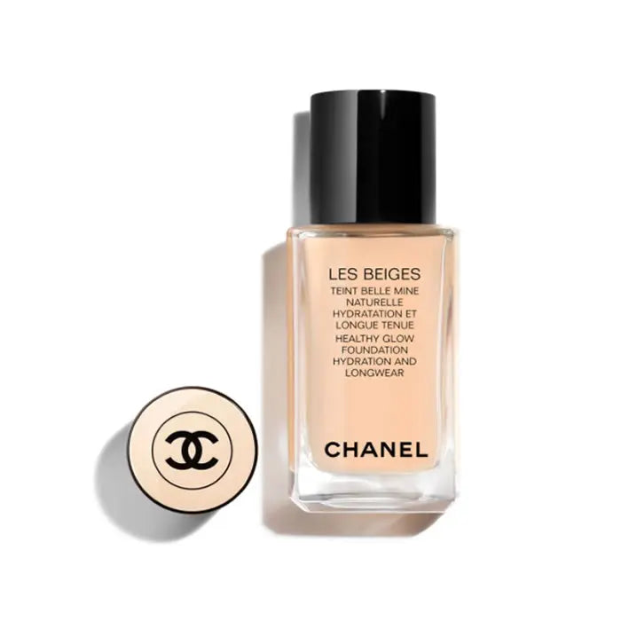 Chanel Les Beiges Foundation B10 in 30ml bottle, featuring a sleek design and light, natural beige shade for a luminous complexion