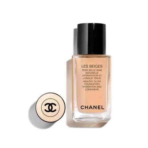 Chanel Les Beiges Foundation B30 in 30ml bottle, with sleek packaging and applicator, displayed on a neutral background.