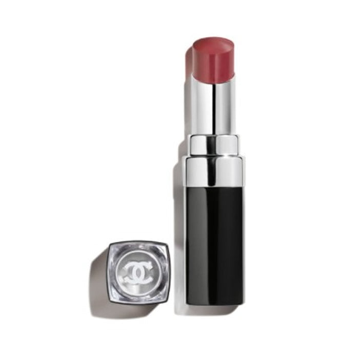 Chanel Rouge Coco Bloom Lipstick 114 Glow in 3g tube, featuring luxurious packaging and vibrant coral-pink shade.