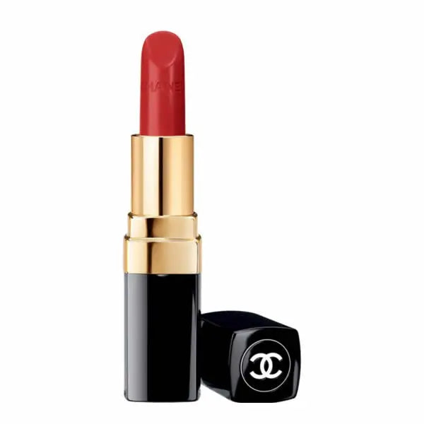 Chanel Rouge Coco Lipstick 444 Gabrielle by Jag Couture London featuring a close-up of the lipstick tube and shade swatch.