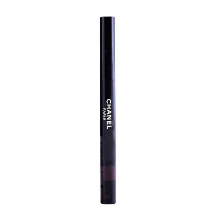 Chanel Stylo Ombre Et Contour eyeshadow and eyeliner in Rouge Noir, a sleek black khol pencil with a twist-up design.