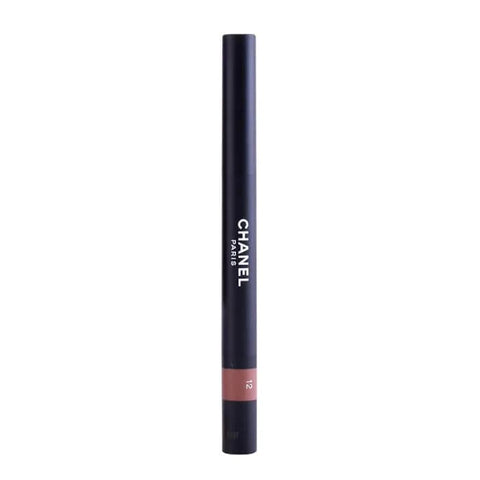 Chanel Stylo Ombre Et Contour Eyeshadow Liner Khol 12 Contour Clair in elegant silver shade, used on eyelids for a subtle contour.