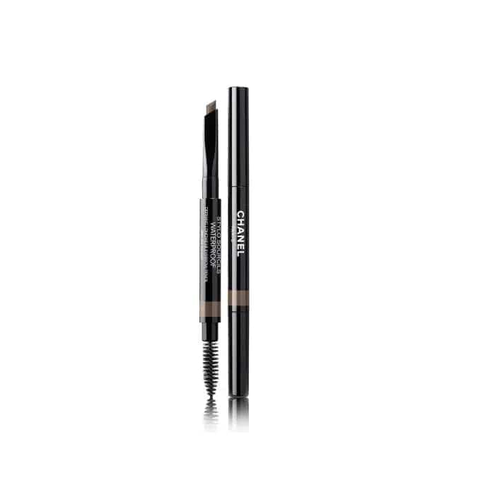 Chanel Stylo Sourcils Waterproof 808 Brun Clair eyebrow pencil by Jag Couture London - New York, 0.27g, close-up of product tip and packaging