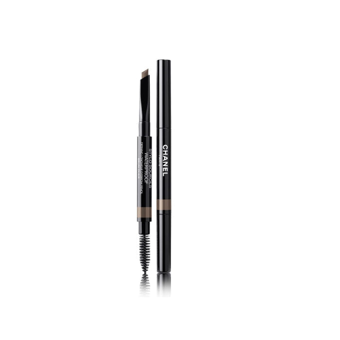 Chanel Stylo Sourcils Waterproof 808 Brun Clair eyebrow pencil by Jag Couture London, showing the product and packaging.