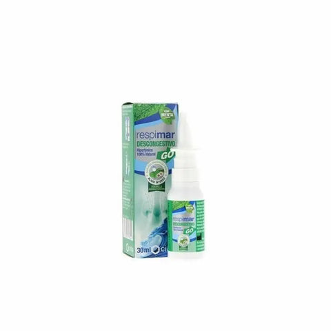 Bottle of Cinfa Respimar Decongestant Go nasal spray by Jag Couture London - New York, 30ml, with nasal spray nozzle visible.