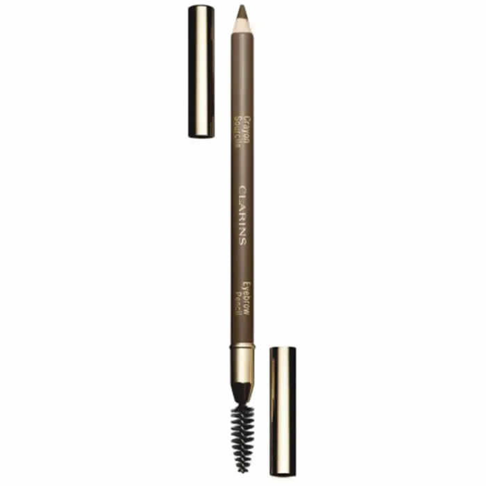 Clarins Eyebrow Pencil in 03 Soft Blonde by Jag Couture London - New York, showing the pencil with soft blonde color and sleek design.