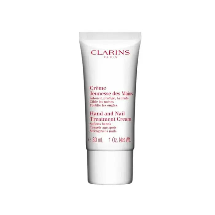 Jag Couture London New York Clarins Hand and Nail Treatment Cream 30ml, moisturizing hand and nail care product.