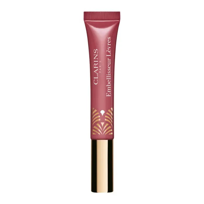 Clarins Instant Light Natural Lip Perfector 17 Intense Maple, nude lip gloss with glossy finish, from Jag Couture London New York.