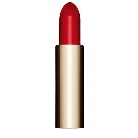 Clarins Joli Rouge Satin 743 Cherry Red lipstick refill by Jag Couture London New York, 3.5g, showing the product in its packaging