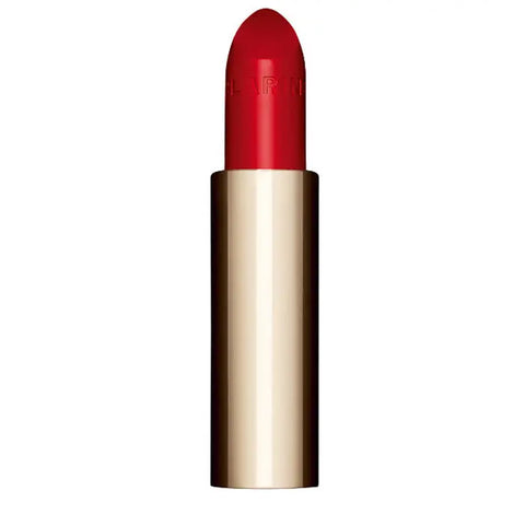 Clarins Joli Rouge Satin 743 Cherry Red lipstick refill by Jag Couture London, 3.5g, with a close-up of the lipstick packaging.
