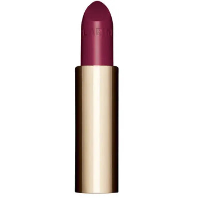 Clarins Joli Rouge Satin 776 Fuschia Cosmos lipstick refill by Jag Couture London New York, showing the sleek 3.5g packaging.
