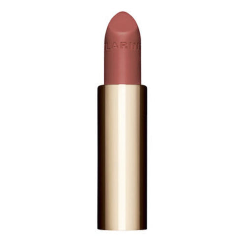 Clarins Joli Rouge Velvet La Recharge 705V Soft Berry lipstick in 3.5g with a smooth, velvety finish, displayed in a sleek case.