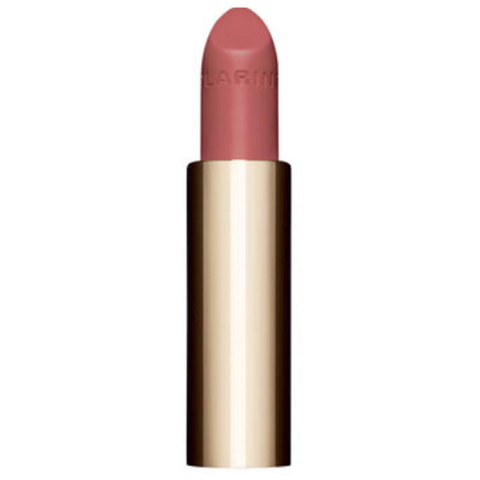 Clarins Joli Rouge Velvet La Recharge lipstick in shade 759V Woodberry, 3.5g, displayed in a sleek lipstick case.