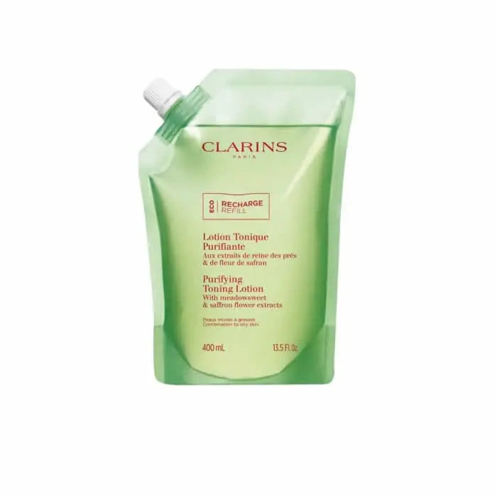 Clarins Purifying Toning Lotion refill bottle, 400ml, by Jag Couture London - New York, for refreshing skin cleansing