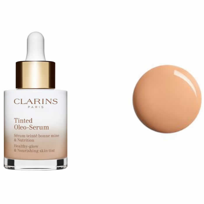 Clarins Tinted Oleo-Serum 02 in 30ml bottle, featuring a sleek design, from Jag Couture London - New York.