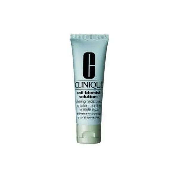 Clinique Anti Blemish Solutions Clearing Moisturizer 50ml in a sleek jar, designed to reduce blemishes and hydrate skin.