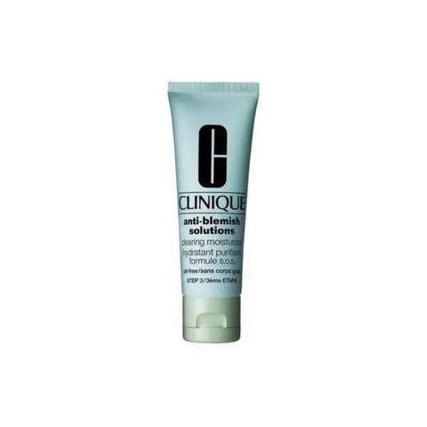 Clinique Anti Blemish Solutions Clearing Moisturizer 50ml in a sleek jar, designed to reduce blemishes and hydrate skin.