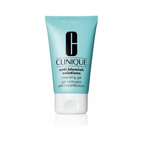 Clinique Anti Blemish Solutions Gel 125ml from Jag Couture London - New York, clear gel in a white tube with a blue cap.