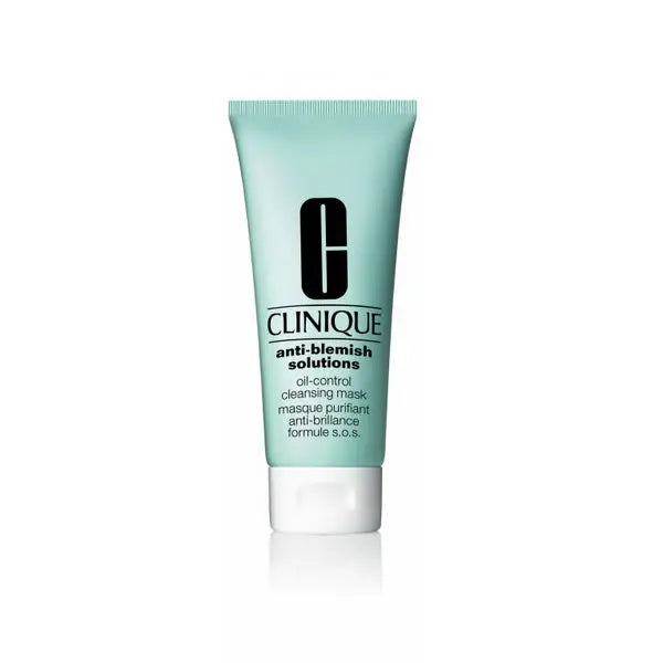 Clinique Anti Blemish Solutions Oil Control Cleansing Mask in 100ml jar, designed to reduce oil and blemishes for clear skin.
