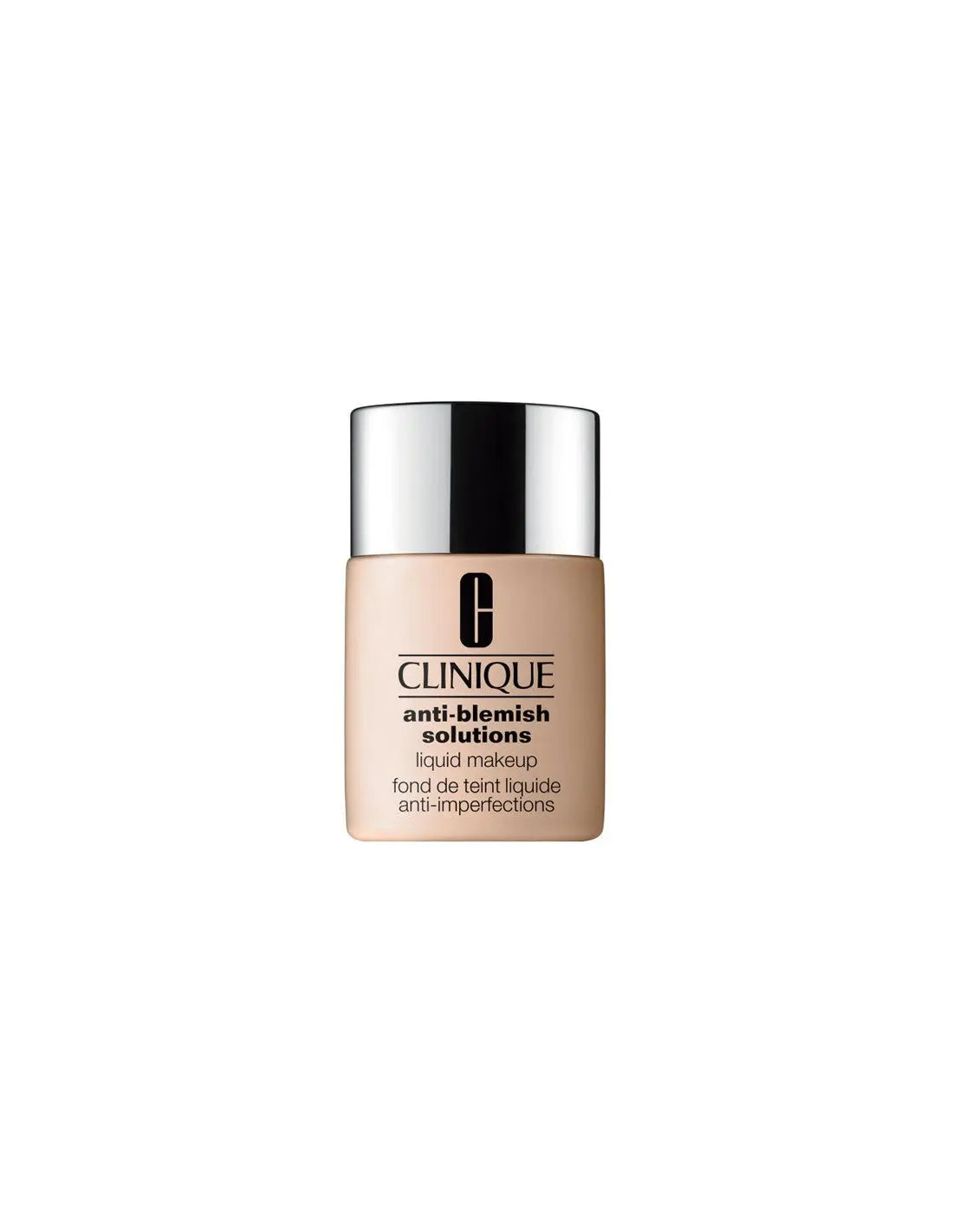 Clinique Antiblemish Maquillaje Fluido Ivory 30ml bottle with smooth liquid foundation and subtle ivory shade.