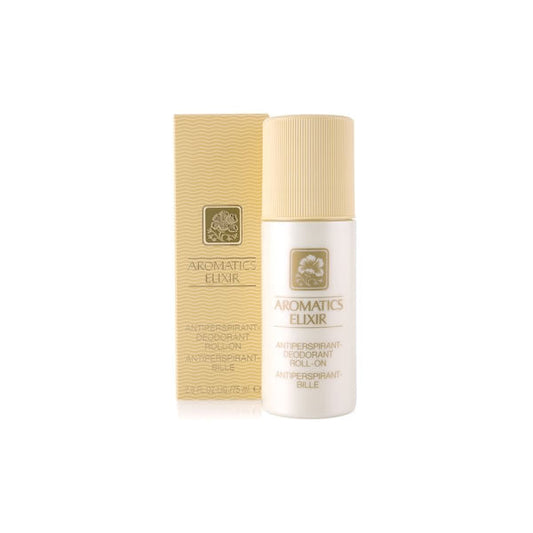 Jag Couture London Aromatics Elixir anti-perspirant deodorant roll-on, 75ml bottle with elegant packaging.