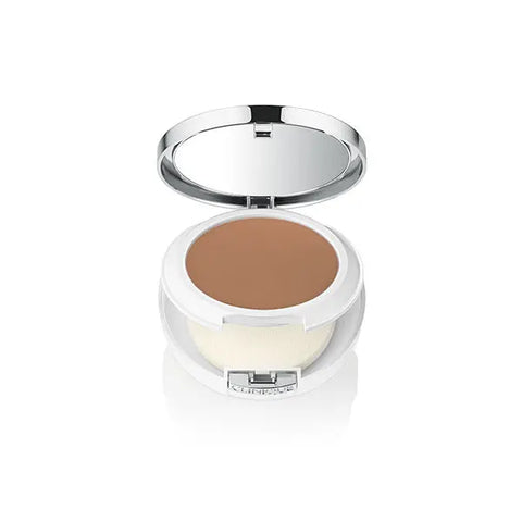 Clinique Beyond Perfecting Powder Foundation and Concealer in shade 15 Beige, with compact packaging and applicator included.