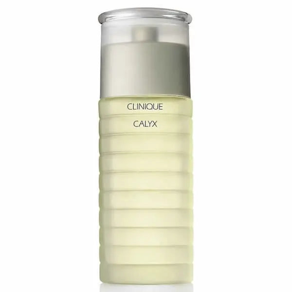 Clinique Calyx Exhilarating Fragrance Spray 50ml by Jag Couture London New York, with a sleek glass bottle and elegant design.