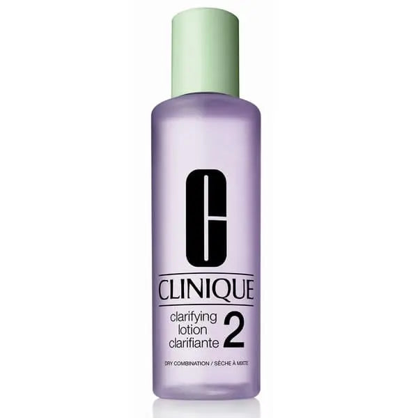 Jag Couture London New York Clinique Clarifying Lotion 2 in a 400ml bottle, clear liquid skincare product.