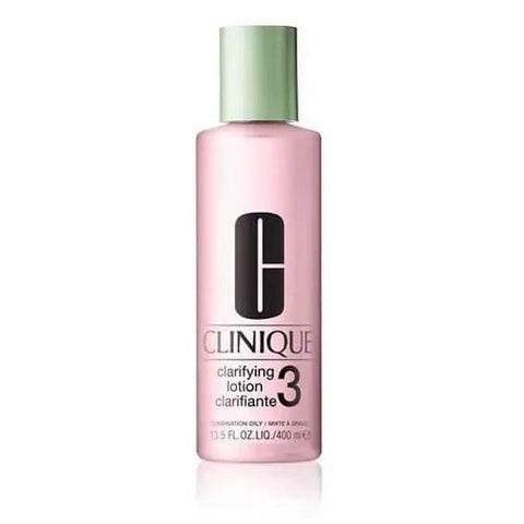 Jag Couture London New York Clinique Clarifying Lotion 3 for combination oily skin in a 400ml bottle.
