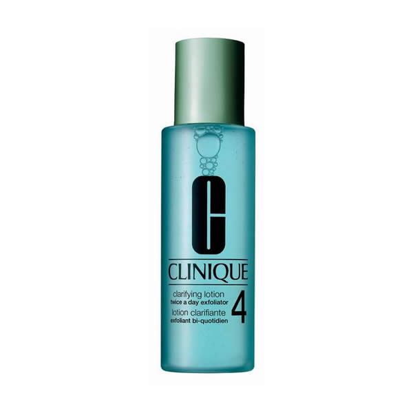 Jag Couture London - New York Clinique Clarifying Lotion 4 in a 400ml bottle, skincare product with a clear liquid appearance.
